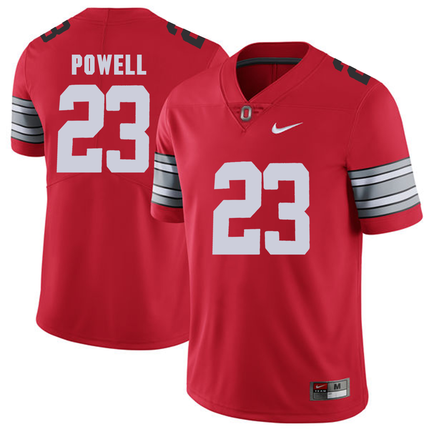 Men Ohio State #23 Powell Red Customized NCAA Jerseys